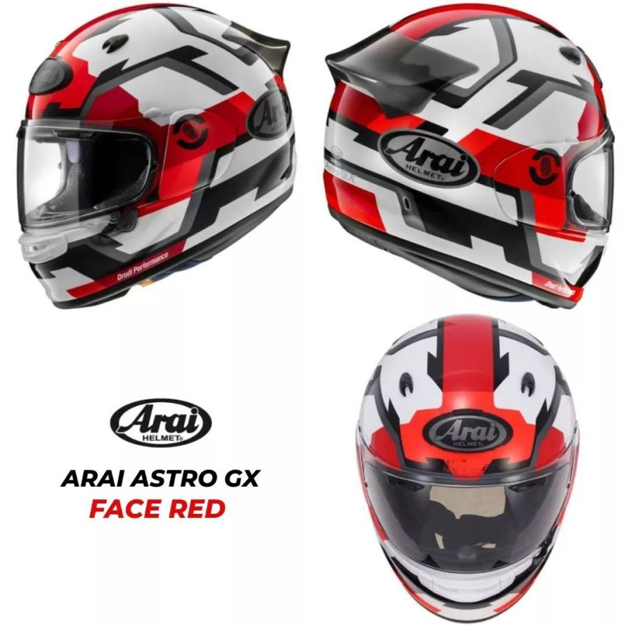 Helm Arai Astro GX Face Red / Full Face