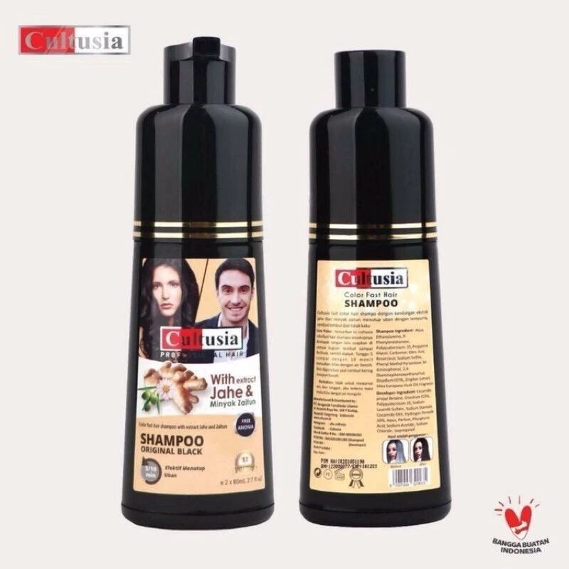 CULTUSIA COLORING SHAMPOO BLACK & WOOD BROWN