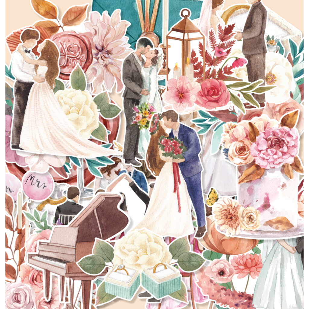 

(20 pcs) murah random stiker WEDDING -watercolor/random stiker satuan/stiker kartun lucu/random/murah/stiker satuan/murah/animal lucu