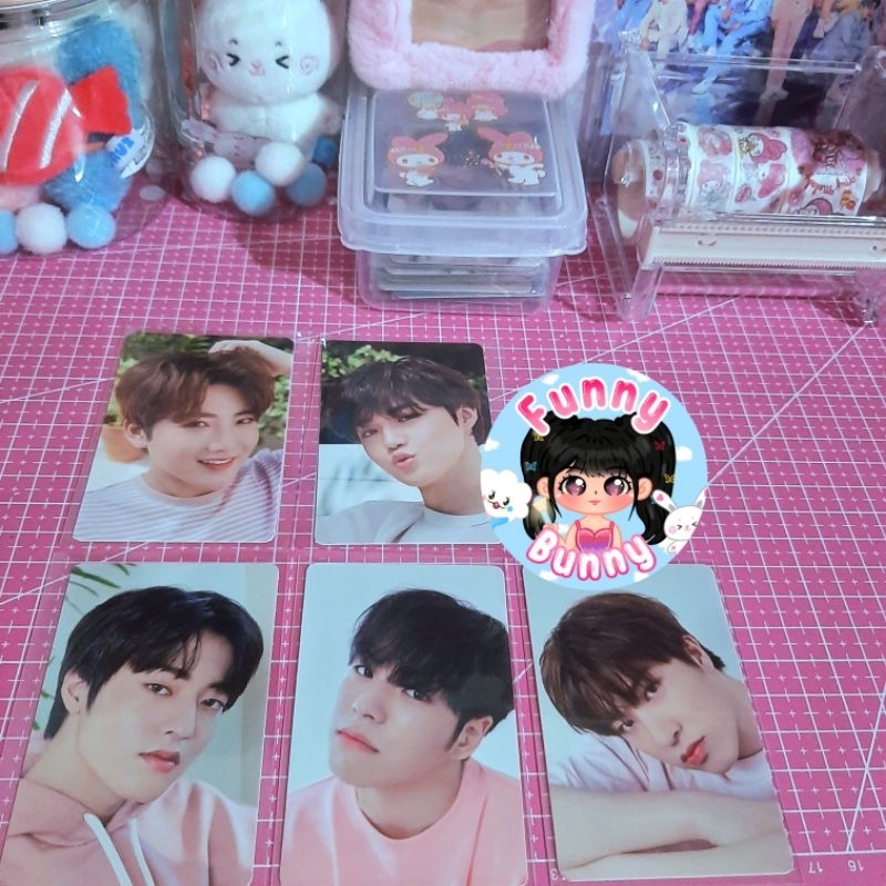 Photocard Treasure Manyo Lovely Pink Official Haruto Jihoon Doyoung Junkyu Jaehyuk Junghwan pob md j