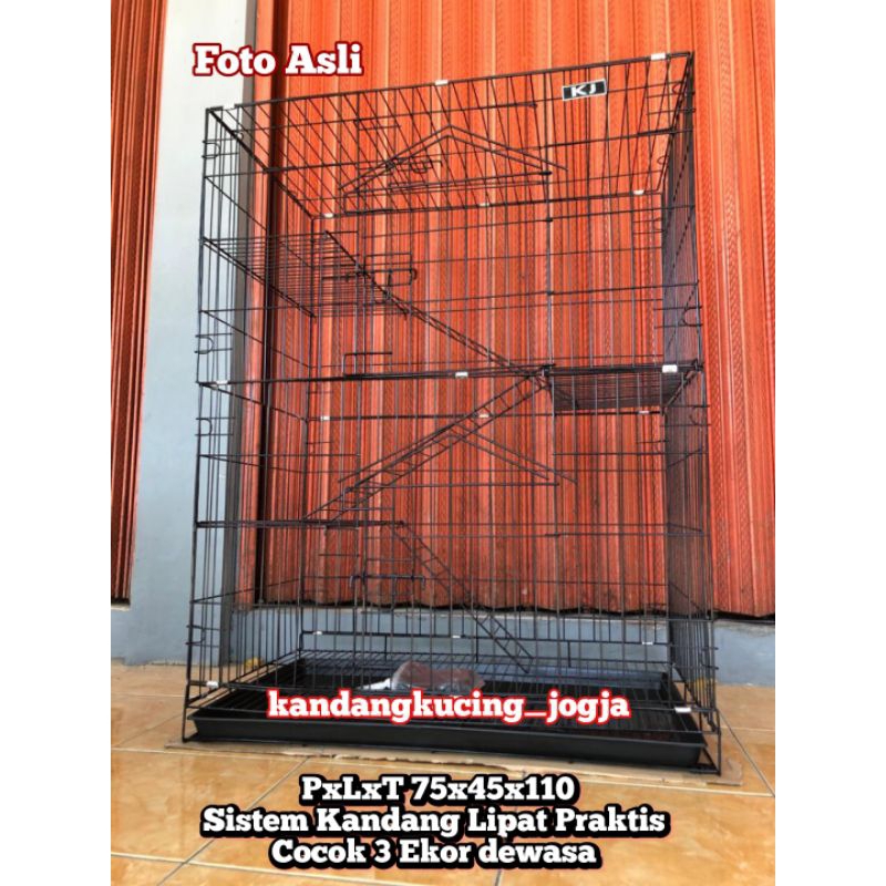 KANDANG KUCING TINGKAT 3 JUMBO