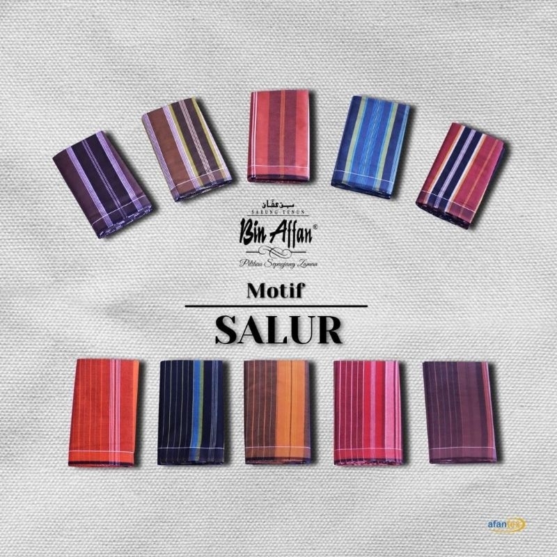 SARUNG TENUN BIN AFFAN MOTIF SALUR KWALITAS ORIGINAL. [GROSIR/ECER MURAH]