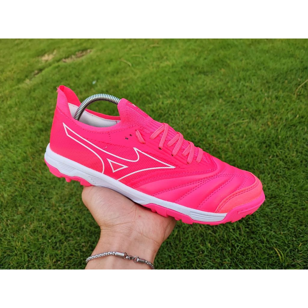 Sepatu Futsal Mizuno Morelia Neo Sala Beta Japan TF turf tapak gerigi mini soccer - Pink Tetra