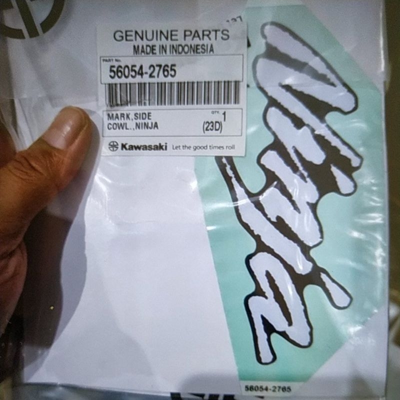 stiker sticker fairing fering sayap samping ninja cowling side zx25r zx25 r  ori kmi