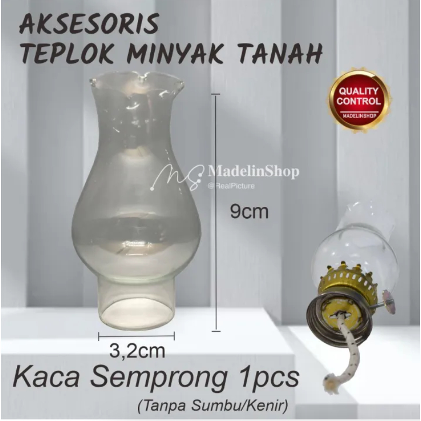 Kaca Semprong Lampu Ublik Teplok Minyak Tanah Rukun HK Haka Jadul