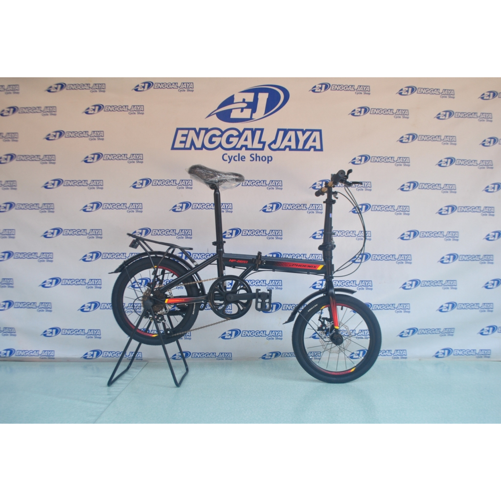 Sepeda Lipat New Phoenix 16 X 1 3/8 Inch Disc Brake Cakram 7 Speed - Seli 16 Phoenix NP 6651