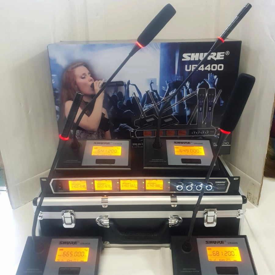 shure ur 4400 mic podium wireless mic conference ur 4400