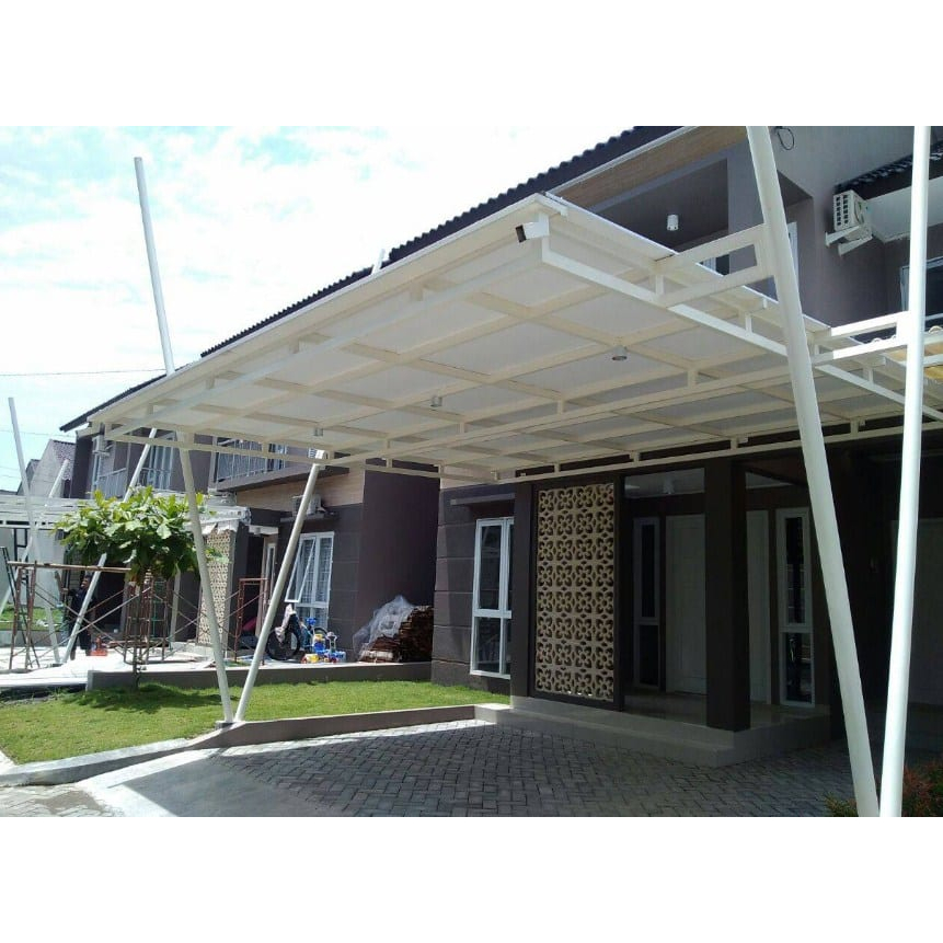 Kanopi Besi Minimalis | Kanopi Baja Ringan | Kanopi Alderon | Kanopi Spandex | Kanopi Rooftop