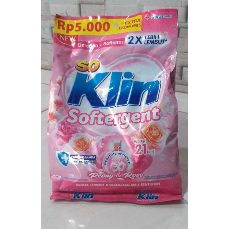 ( banded 4pcs) SABUN CUCI detergen bubuk Soklin softergent 5000