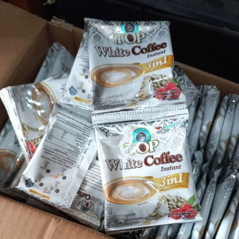 

kopi top white coffe renteng isi 12 pcs