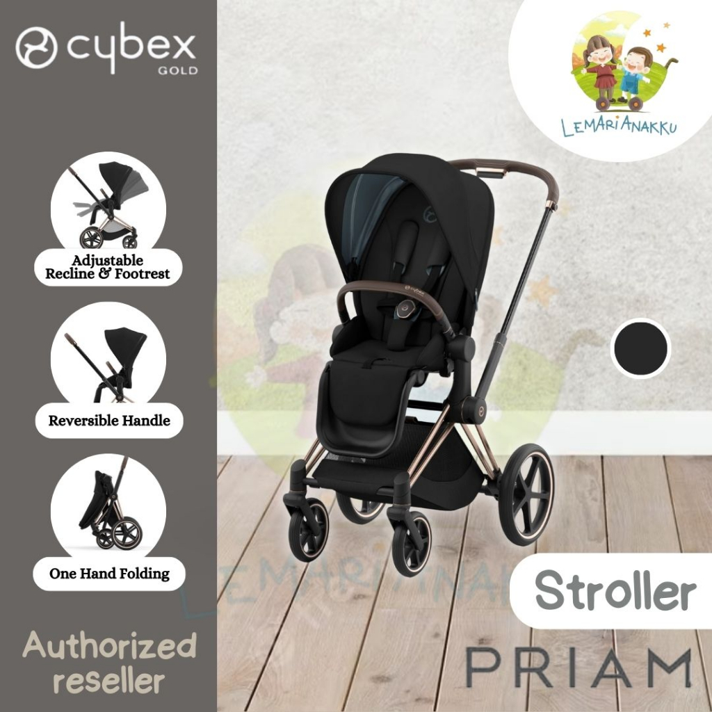 Stroller Kereta Dorong Bayi Cybex Priam Platinum  Rose Gold Original New