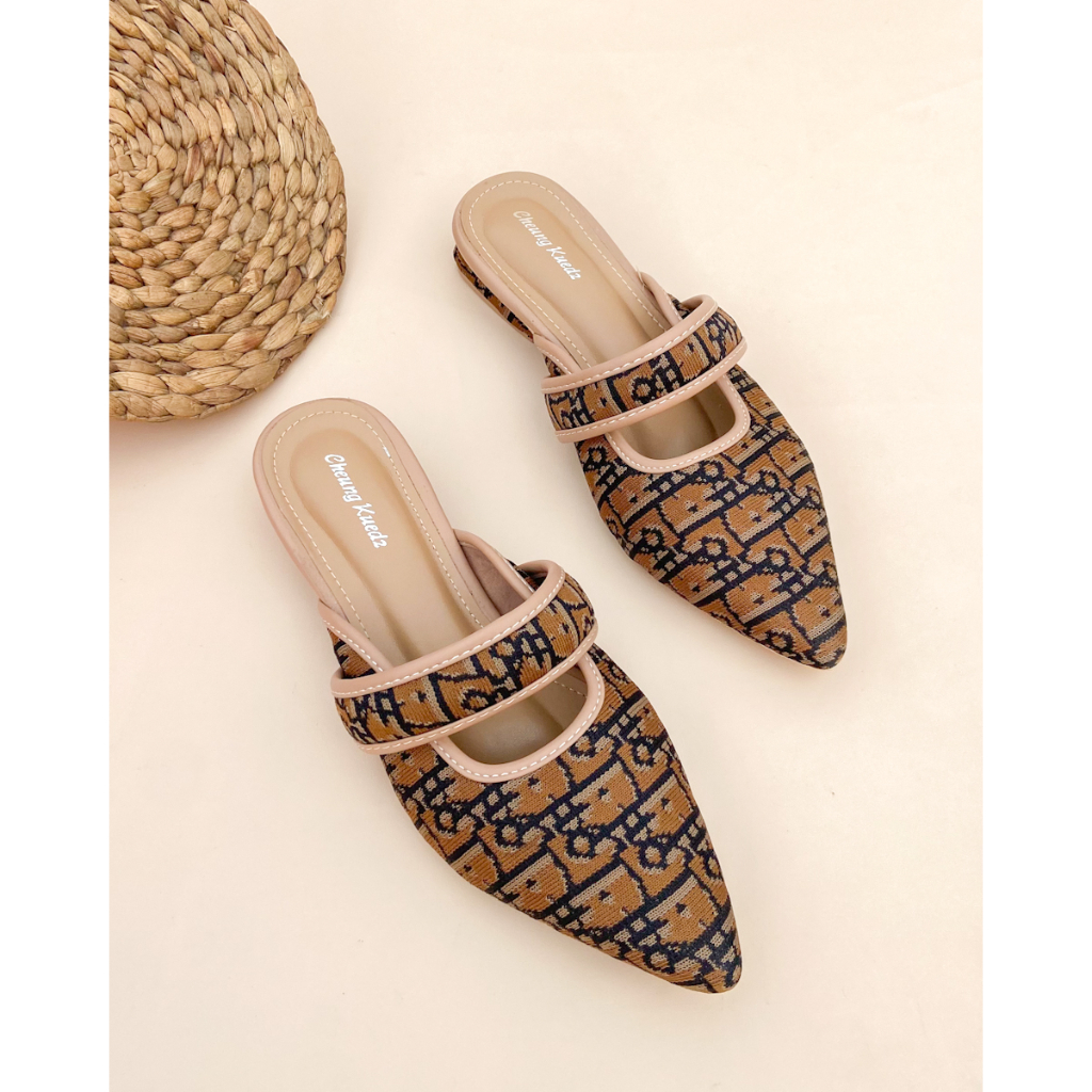 Sandal Mules Slop Strap Wanita ESTHER