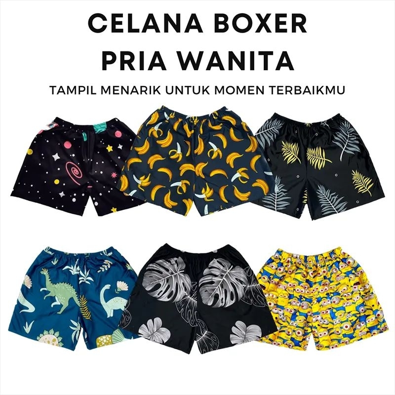 CELANA KOLOR PRIA/CELANA BOXER PRIA WANITA | BOXER PREMIUM | CELANA PENDEK | BOXER UNISEX BOXER PRIA