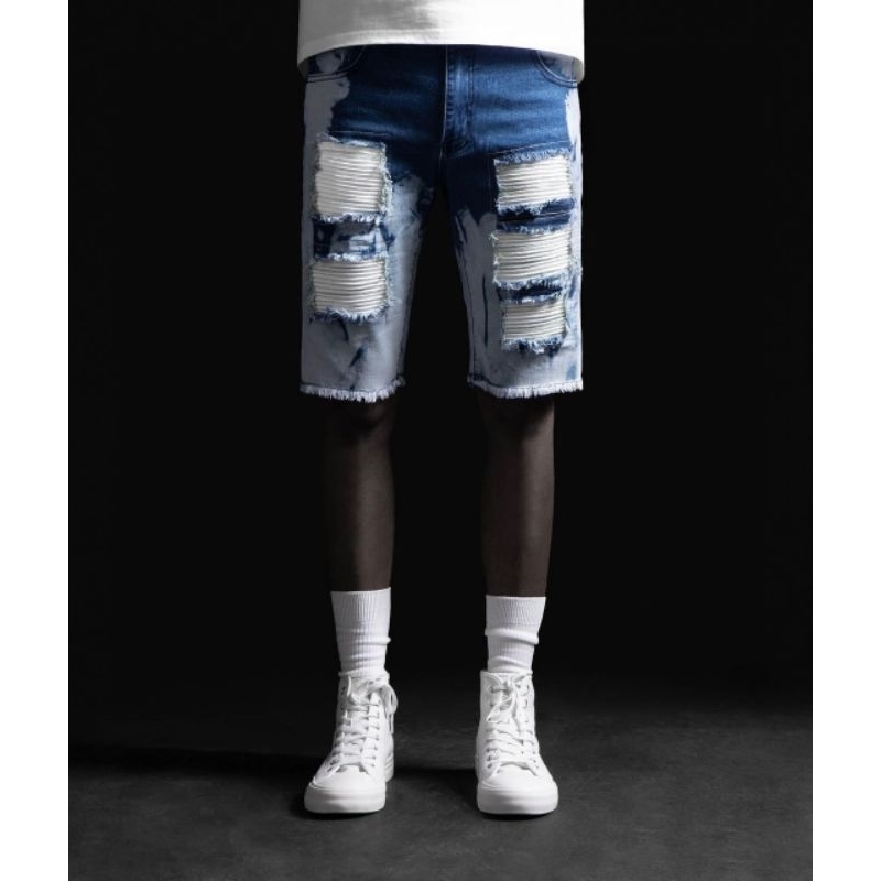 RUCAS WHITE CAVIAR LEATHER BIKER SHORTS ORIGINAL CELANA PENDEK RUCASCO LIMITED EDITION LAST COLLECTI