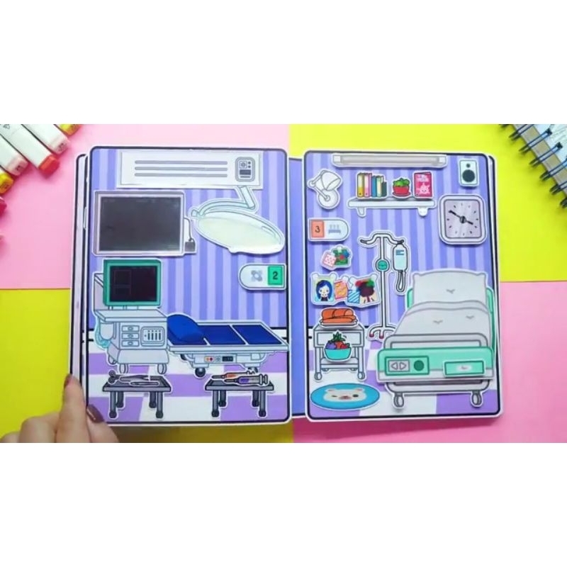 Toca Boca Mainan Edukasi Paper Book Paper Doll Toca Hospital / Toca Variasi Rumah Sakit edisi 54 Qui
