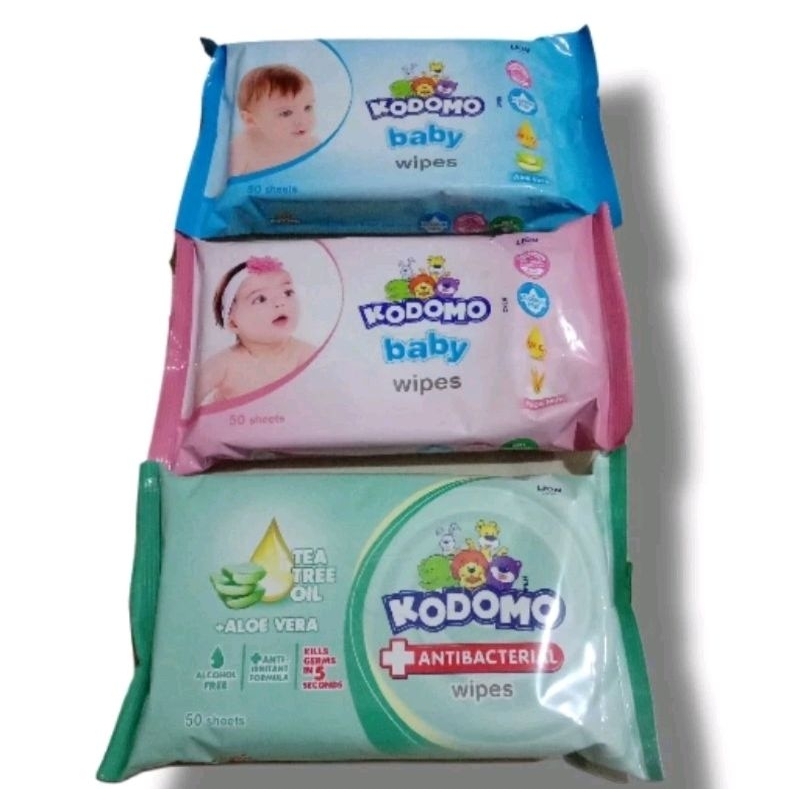 KODOMO Baby Wipes - Tisu Basah Kodomo 50 sheet Buy 1 Get 1