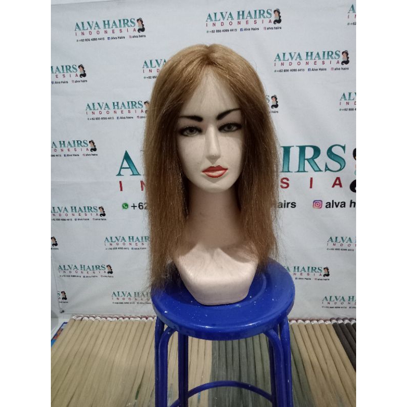 wig rambut asli,50cm
