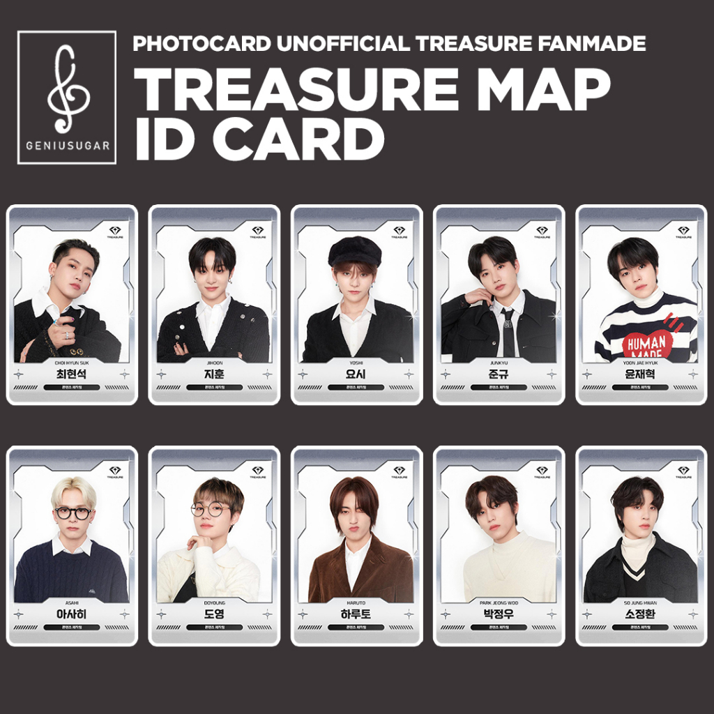 [TREASURE] TREASURE MAP ID CARD (BUKAN PVC) PHOTOCARD UNOFFICIAL