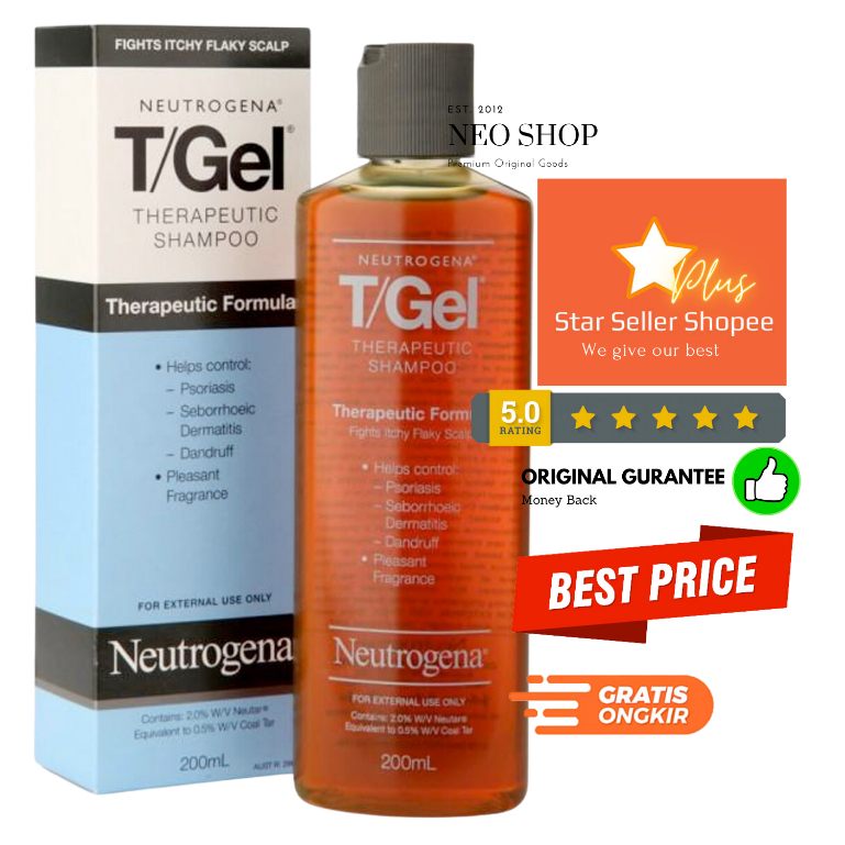 Neutrogena T/Gel Therapeutic psoriasis seborrheic dermatitis Shampoo 200mL/daily control/ Oily Scalp