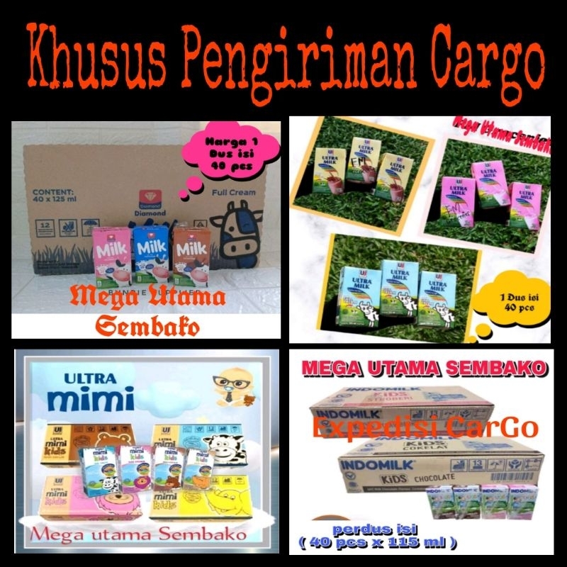 

Susu Uht ultra / Diamond / Ultra Mimi [ indomilk kids] uht kecil (CARGO)