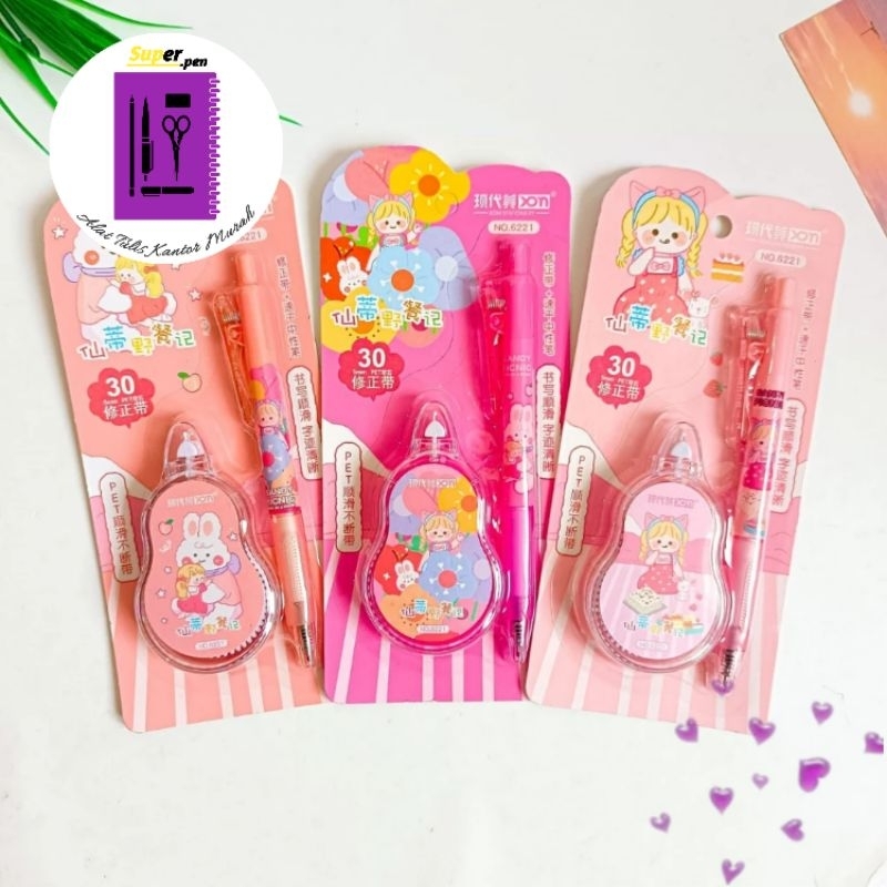

Tip X Roll 2 in1 (correction tape + pulpen) rabbit girl XDM-6221 PERLENGKAPAN ALAT TULIS KANTOR DAN SEKOLAH SUPER MURAH