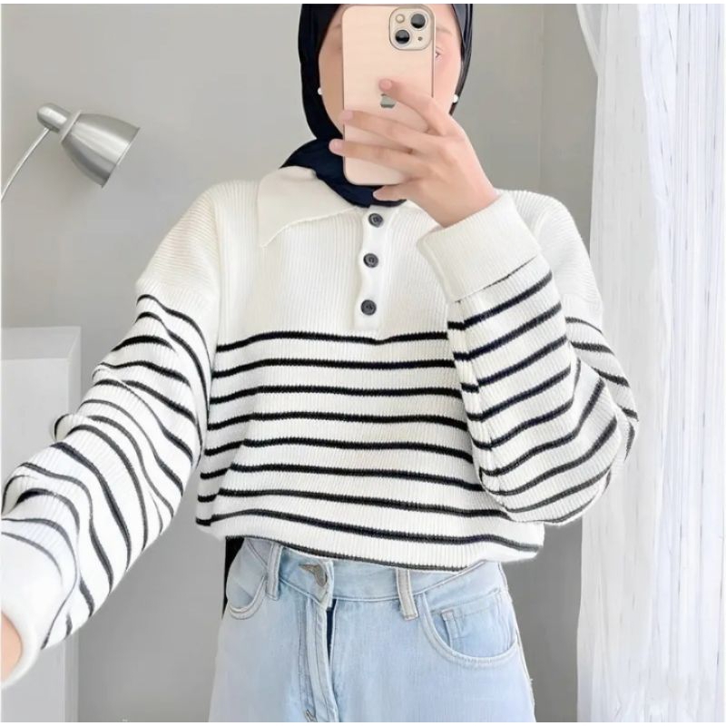 Rajut Wanita Salur / Sweater Rajut Tebal Korean Style