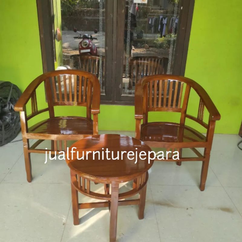 kursi teras kayu jati Jepara, kursi cafe kursi taman minimalis kayu jati murah, kursi teras kayu jat