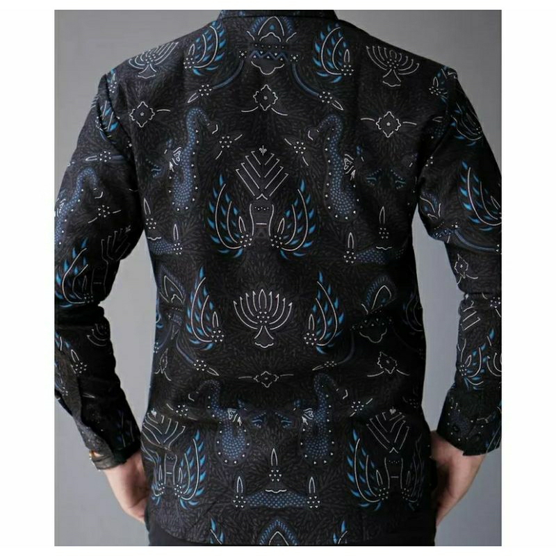 DEWATA  kemeja batik pria lengan panjang mewah modern full furing kekinian-murah batik kondangan cowok