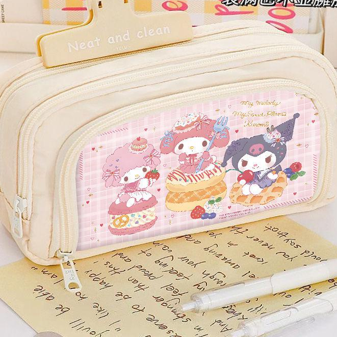 

Tempat pensil multi-lapis Kotak Pensil Sanrio Clow M Cinnamoroll Babycinnamoroll Melody Wanita Kapasitas Besar Junior dan Siswa Sekolah Menengah Kotak Alat Tulis Sekolah Dasar