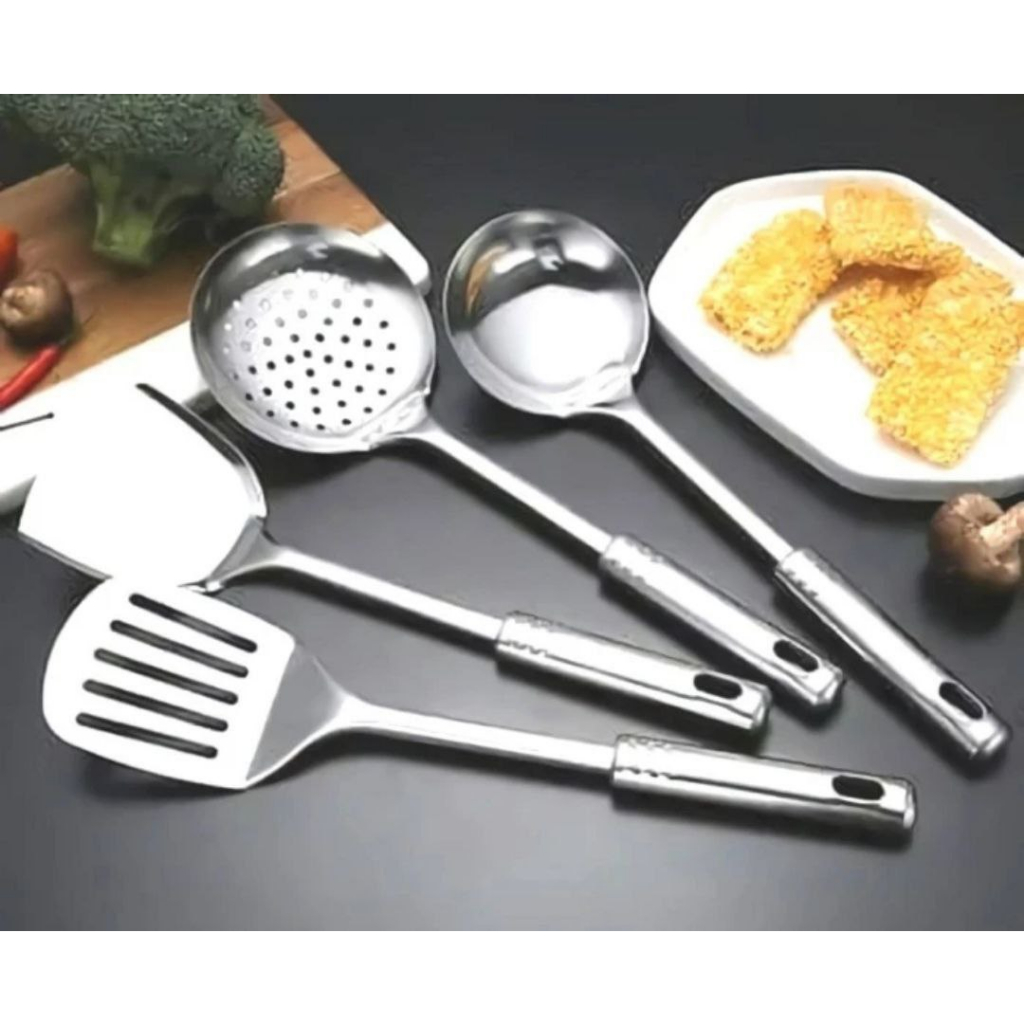SET SPATULA STAINLESS 4IN1 / SPATULLA 4 IN 1 KITCHENWARE