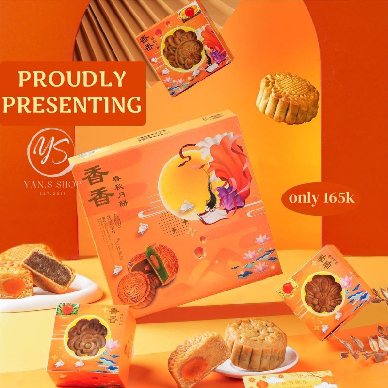 

(TERMURAH) MOONCAKE HAMPERS PREMIUM / KUE BULAN TIONG CIU PIA 1 DUS ISI 4 - TAUSA KACANG HIJAU PANDAN HALAL