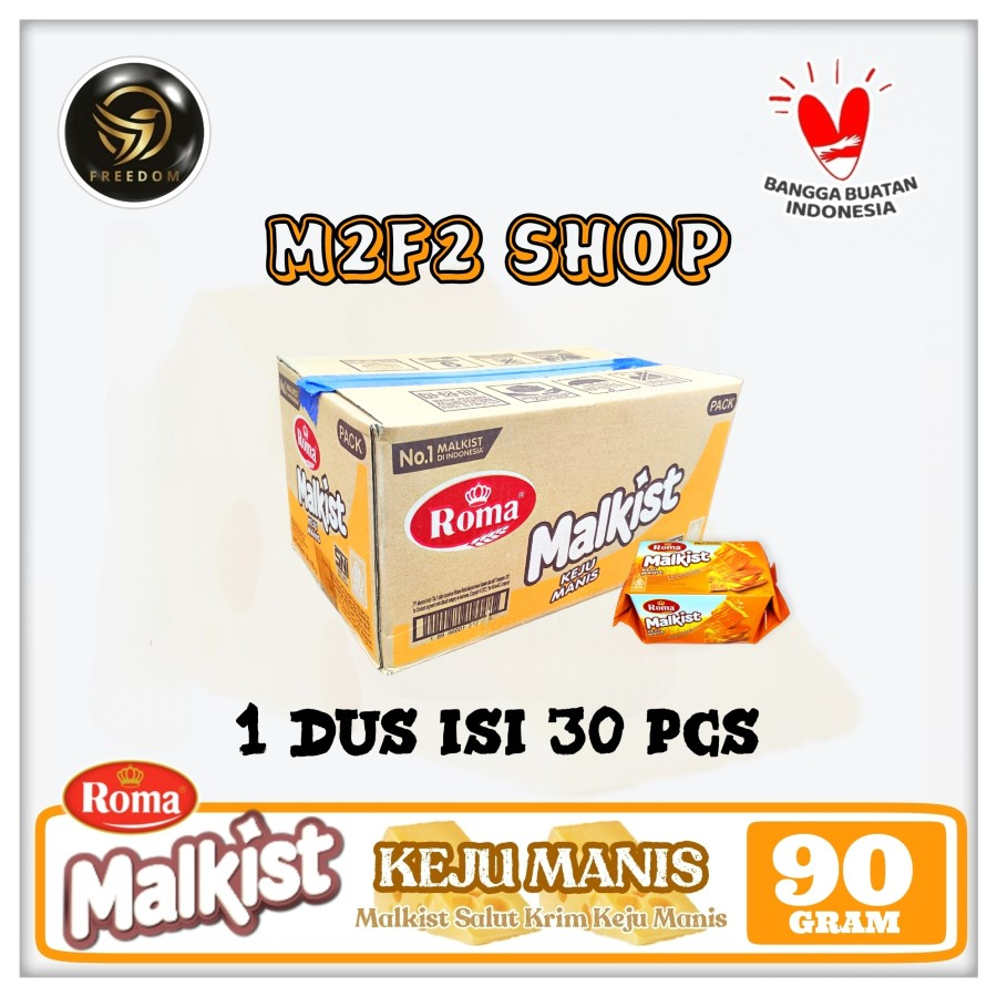 

Roma Biskuit Malkist Krim Keju Manis - 90 gr (Kemasan Karton)