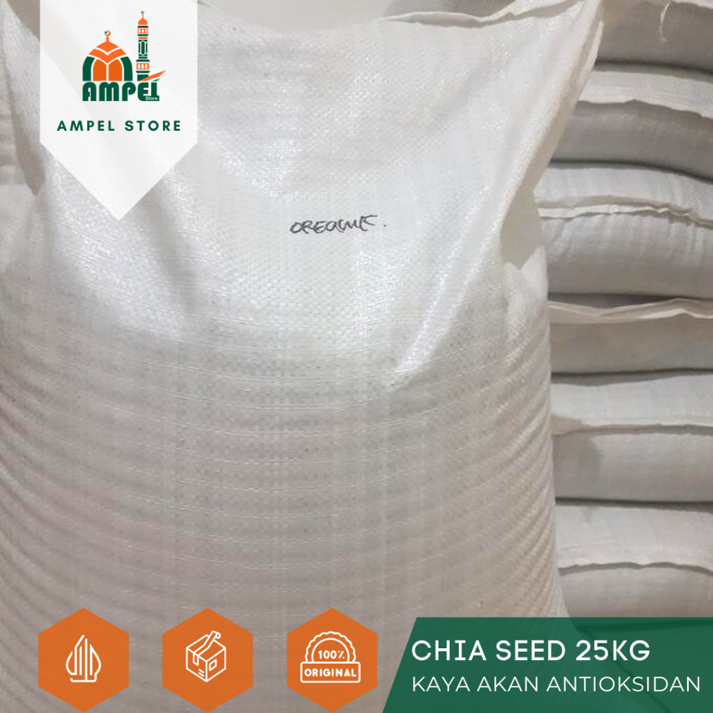 

GROSIR Chia Seed Organic 25KG Untuk Diet Keto Bagus Untuk Pencernaan Kaya Antioksidan Setara Almond