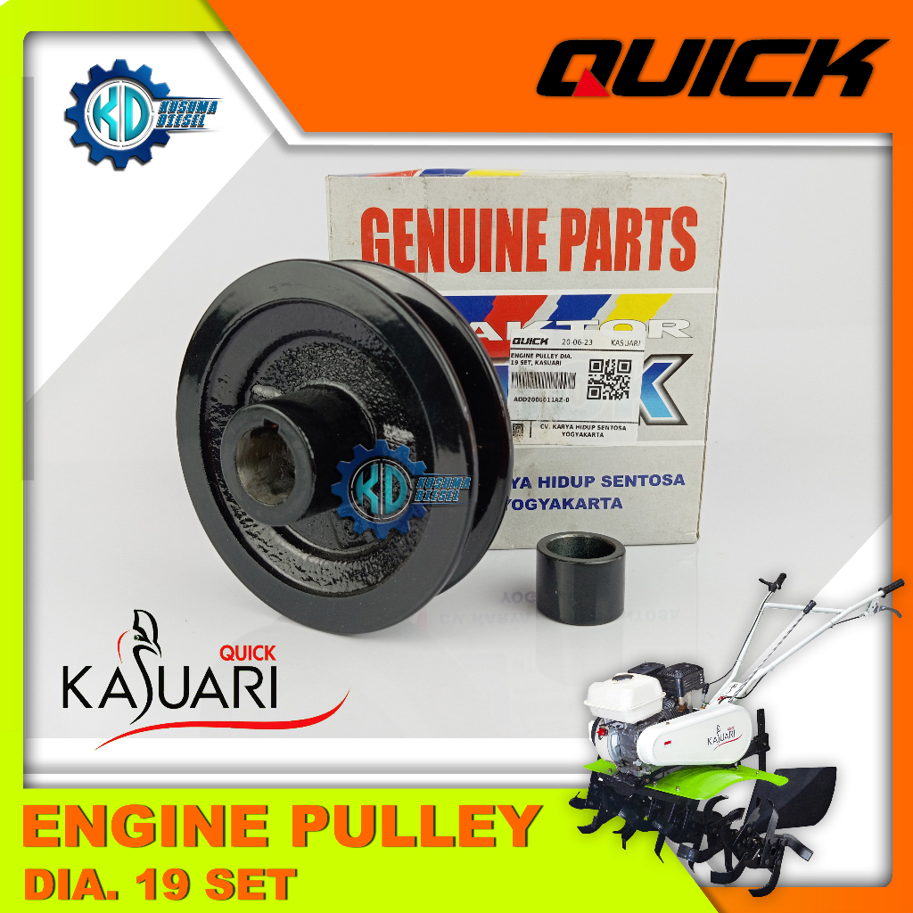 ENGINE PULLEY GX 200 (DIA. 19), KASUARI (SP) - PULLEY MESIN KASUARI LUBANG AS 19 - SPAREAPART KASUAR