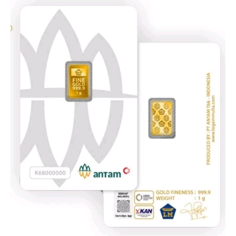 EMAS ANTAM LOGAM MULIA CERTICARD TERBARU - 1 gram 1gr