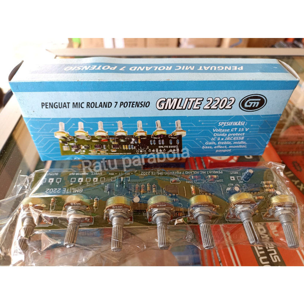Kit Penguat Mic Roland 7 Potensio GMLITE 2202 Kit penguat Mic 7 potensio