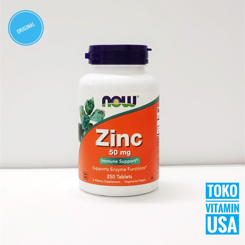 Now Zinc 50 mg Immune Support 250 Tablets Now Zinc 50mg