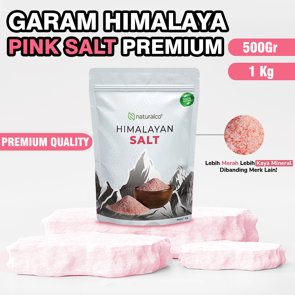 

Garam Himalaya Pink Salt Himsalt Original Premium Natural Super Food | Murni | Lebih Merah Lebih Kaya Mineral