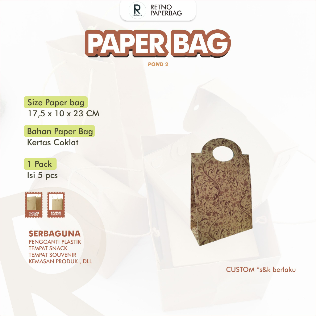 

Paper Bag Aesthetic Hampers Oleh oleh Tas Kado Murah-Retno Paperbag