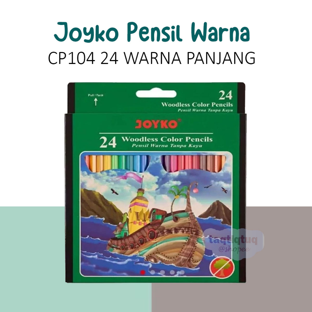 

Joyko Pensil Warna Joyko 24 Warna Panjang CP 104 Woodless Colour Pencils Color Pencil Alat Tulis Mewarnai Pinsil Warna Perlengkapan Sekolah Seni