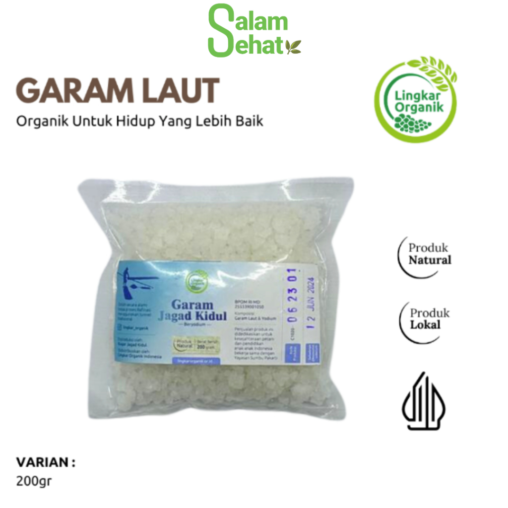 

Lingkar Organik Garam Laut Jagad Kidul 200 Gr