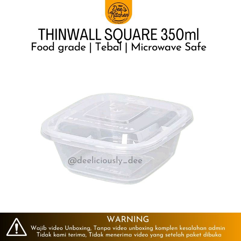 Thinwall Kotak/wadah dessert box 350ml