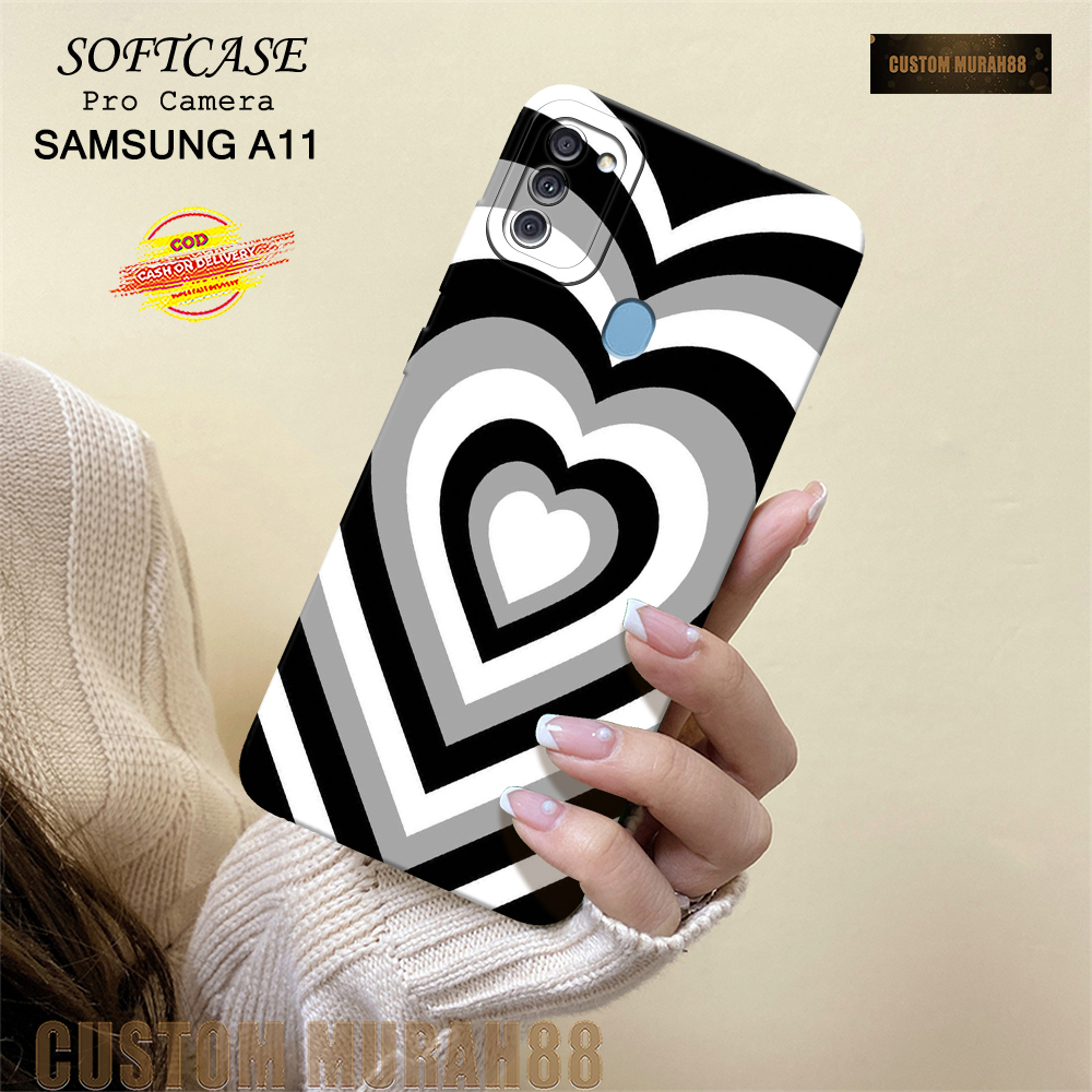 Case Samsung A11 Terbaru - Fashion Case LOVE - Casing Hp Samsung A11- Softcase Pro Camera Samsung A1