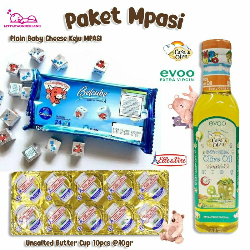 

TIDAK BISA COD Paket Mpasi Keju Belcube + Elle Vire + Evoo Olive Oil Sertakan PackingTambahan