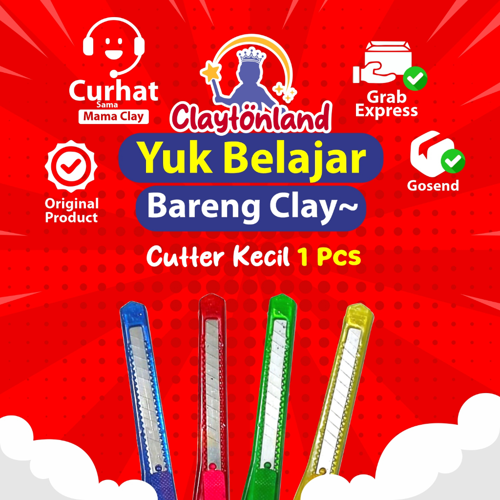 

1Pcs Cutter Kecil / Pisau Potong Kertas / Catter Blade / Silet / Kater Kecil Warna Warni ECER