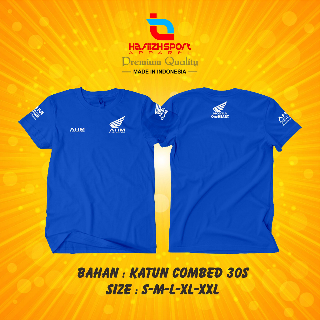 KAOS BAJU AHM PT ASTRA HONDA MOTOR LOGO PREMIUM