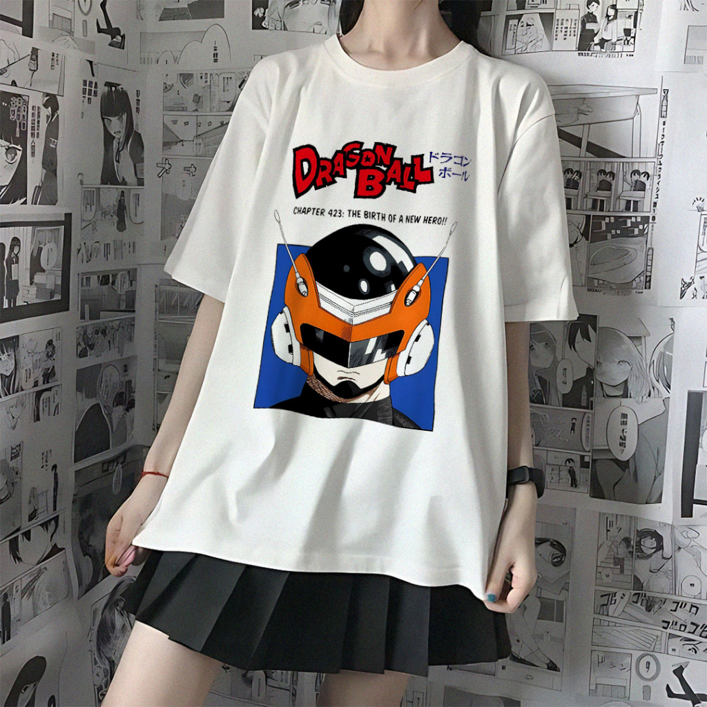 Baju Anime Dragon Ball Z, Great Saiyaman Shirt, Kaos Putih, Baju Kaos Unisex, Kaos Cotton Combed, Sa