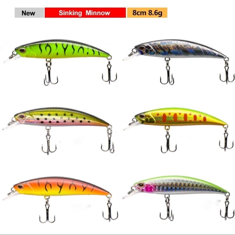 Minnow Sinking 8 cm / 8,5 gram Duo Ryuki minnow replika ~ Sepanjang Fishing