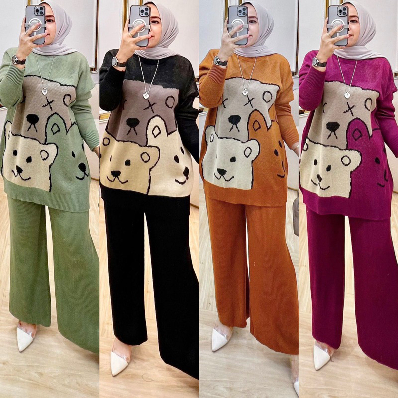 rajut bernie//ine set rajut//one set zara