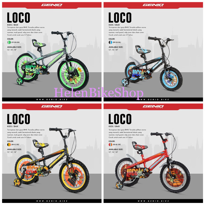Sepeda bmx 16 inch genio Loco